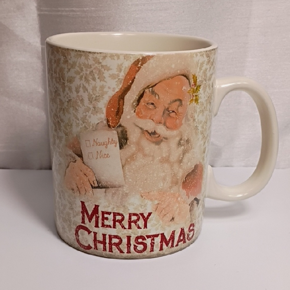 Primitives By Kathy Village‎ Merry Christmas Santa Mug
